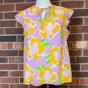 Michelle’s McDowell “Sea Flower Lilac” Valery Top Size Small